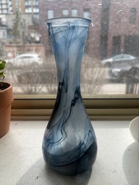 Volcom Blue Glass Vase